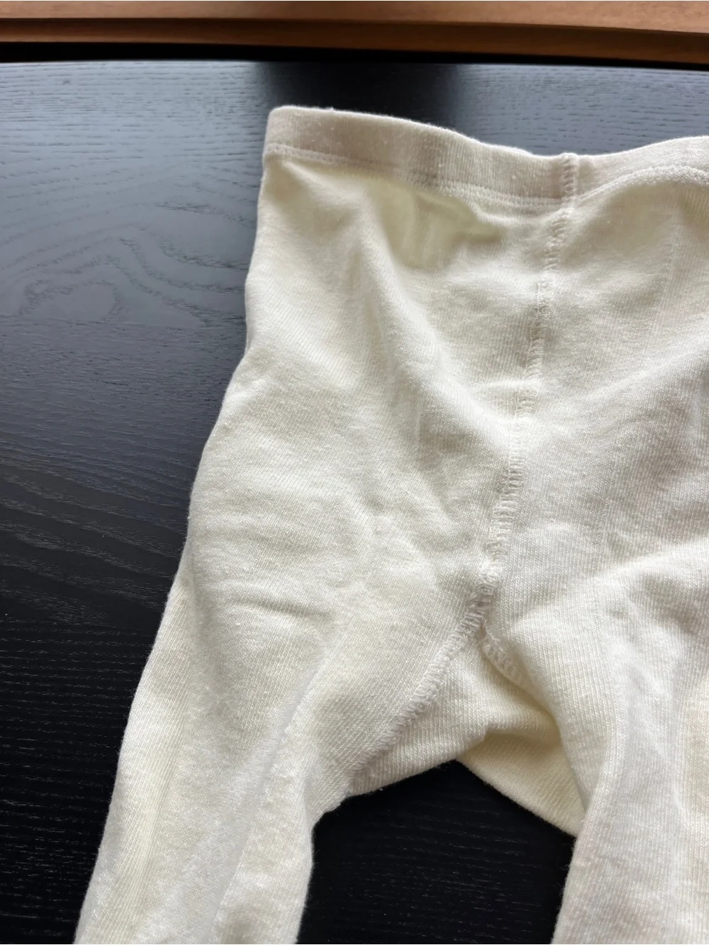 Cream Knit Tights Leggings Stockings Size 12-14 Off White